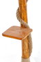 Opviq Lámpara de pie Arbor con diseño de árbol, madera y tapa de yute